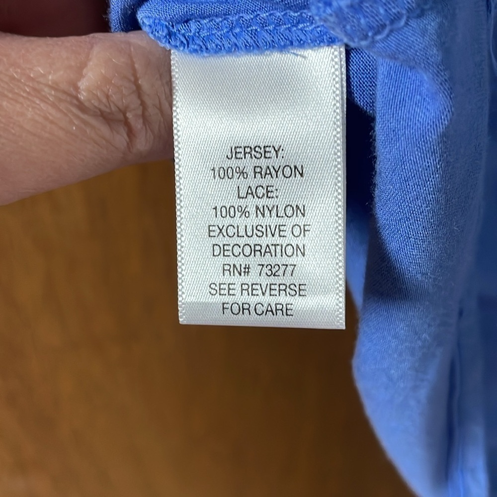 Apt 9 Size Large Blue Snake Print Tank With Lace … - image 8